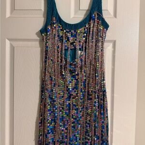 Nasty Gal Multicolor Sequin Mini Dress